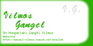 vilmos gangel business card